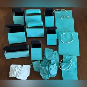 Tiffany &  Co boxes and bags assortment